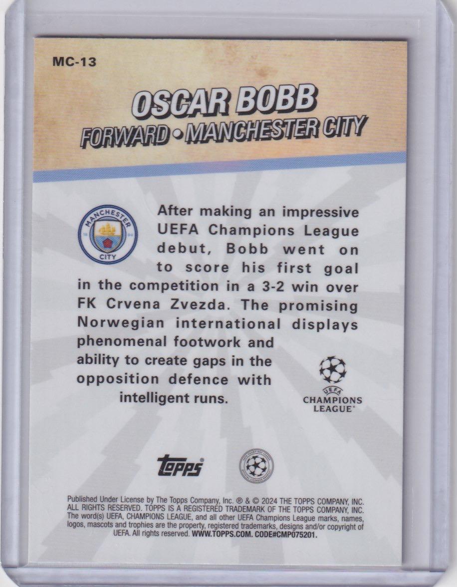 2023-24 Merlin UEFA Club Competitions #MC-13 Oscar Bobb Merlin's Chosen One