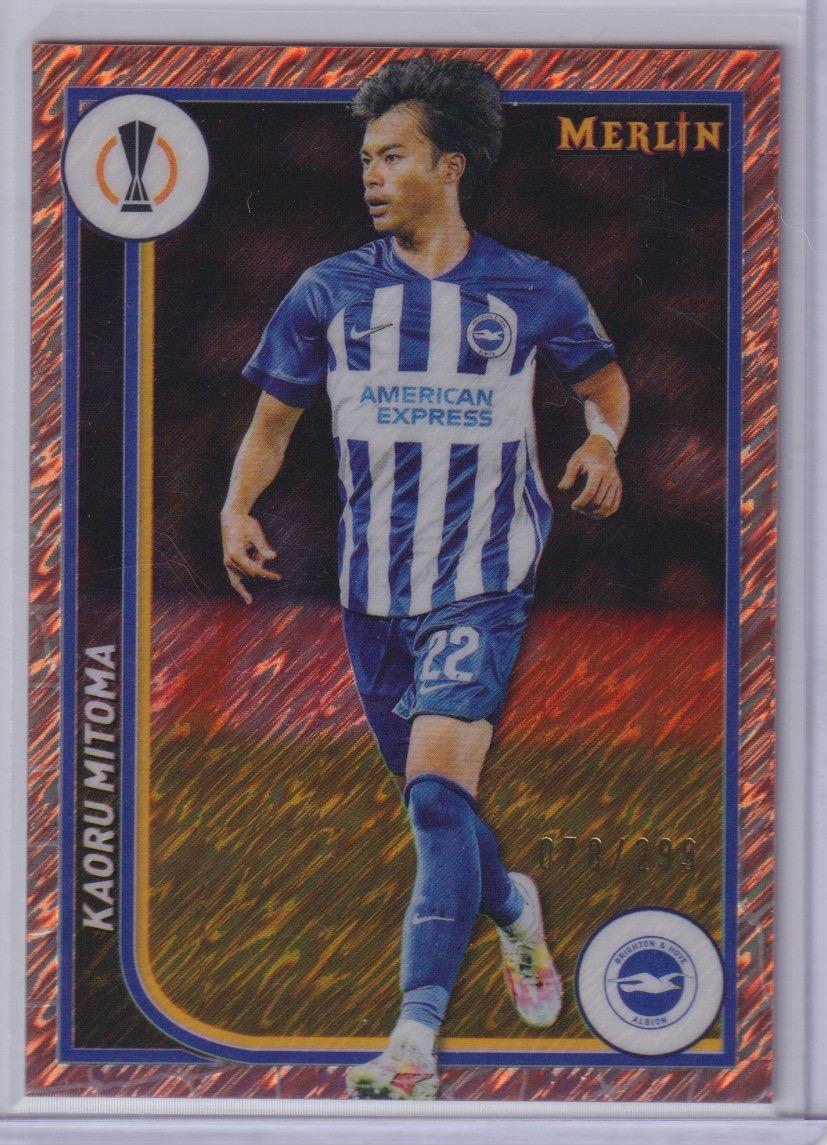 Merlin UEFA Club Competitions #29 Kaoru Mitoma Rose Gold Shimmer #/299