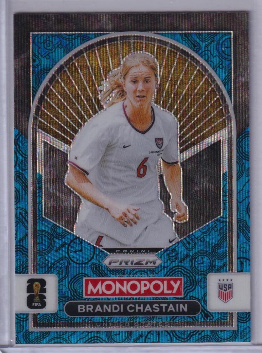 2026 Panini Prizm Monopoly FIFA #89 Brandi Chastain Four Corners Blue Wave