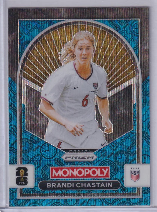 2026 Panini Prizm Monopoly FIFA #89 Brandi Chastain Four Corners Blue Wave