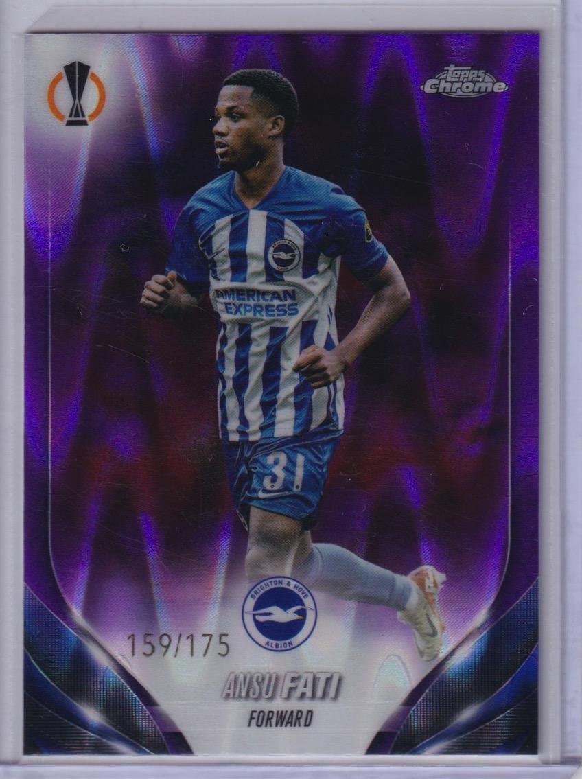 ANSU FATI 2023-24 Topps Chrome UEFA CC Purple Ray Wave Refractor /175 #74