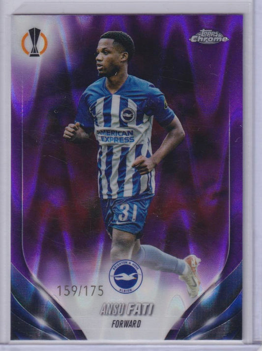ANSU FATI 2023-24 Topps Chrome UEFA CC Purple Ray Wave Refractor /175 #74