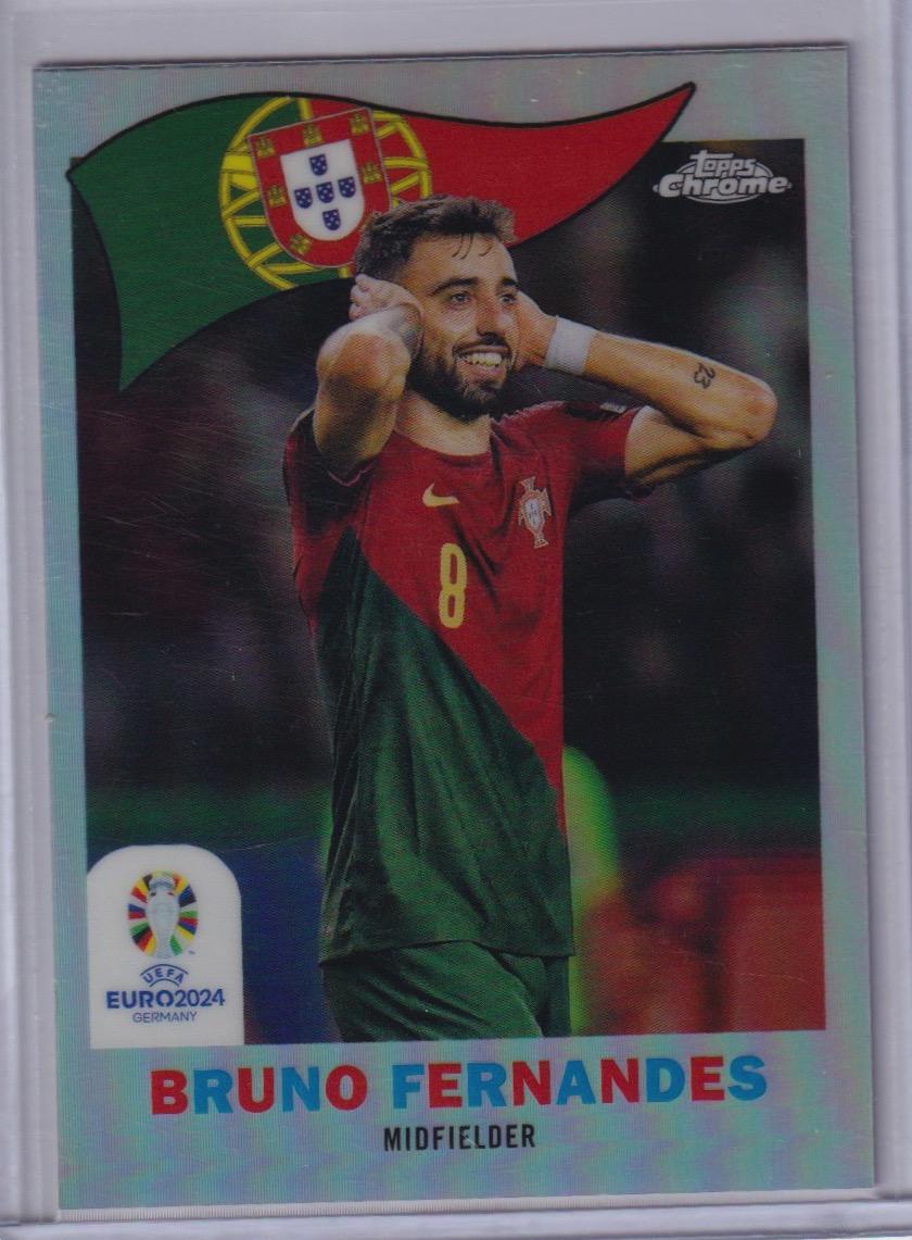 2024 Topps Chrome UEFA EURO #TC-3 Bruno Fernandes 1960 Topps Chrome