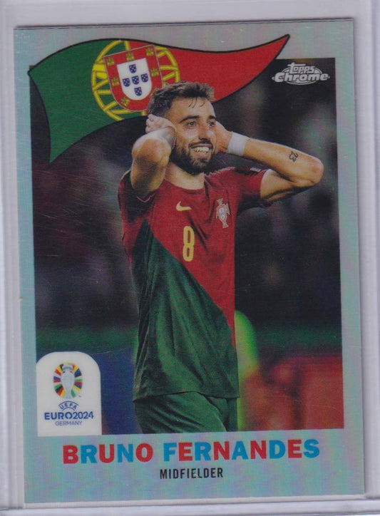 2024 Topps Chrome UEFA EURO #TC-3 Bruno Fernandes 1960 Topps Chrome
