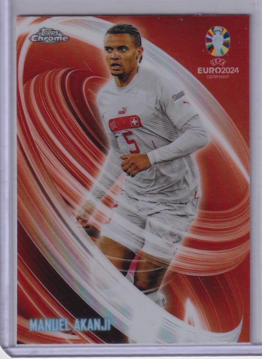 2024 Topps Chrome UEFA EURO #NN-20 Manuel Akanji Neon Nations
