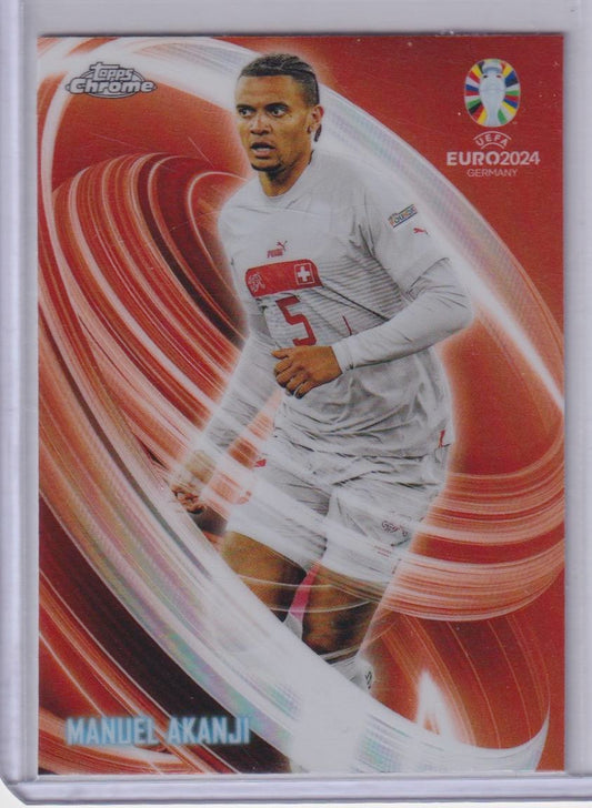 2024 Topps Chrome UEFA EURO #NN-20 Manuel Akanji Neon Nations