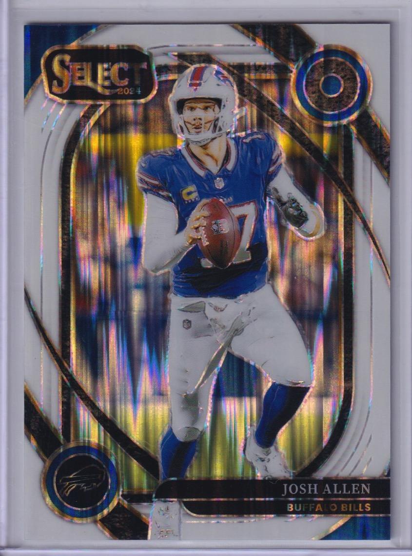 2024 Panini Select #225 Josh Allen White Prizm Shock #/199