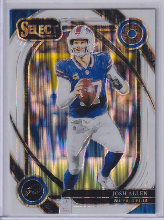 2024 Panini Select #225 Josh Allen White Prizm Shock #/199