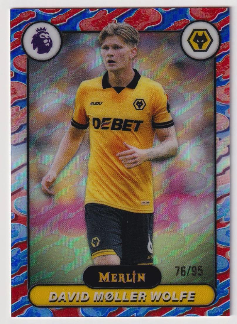 2026 Merlin #198 David Møller Wolfe Battle of Britpop Refractor #/95
