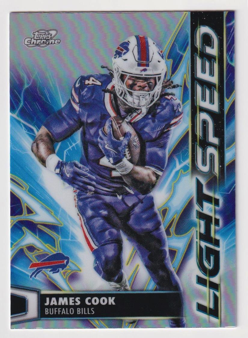 2025 Topps Chrome Cosmic #LS-14 James Cook Light Speed