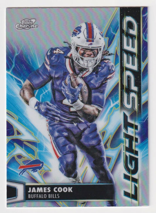 2025 Topps Chrome Cosmic #LS-14 James Cook Light Speed