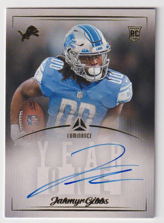 2023 Panini Luminance #Y1JAG Jahmyr Gibbs Year One Signatures RPS