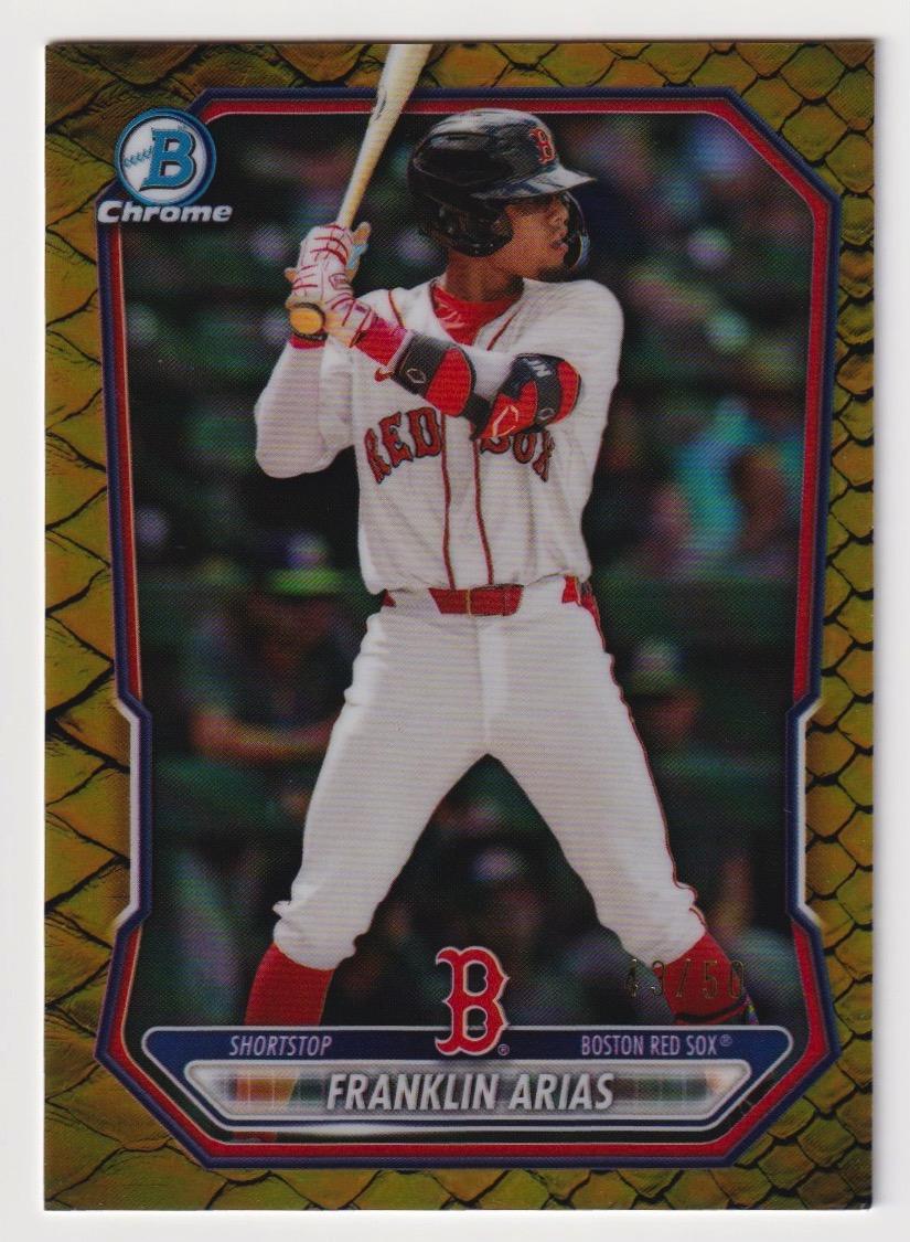 2026 Bowman Chrome GOLD REPTILIAN REFRACTOR/50 Franklin Arias Red Sox #BCP-27
