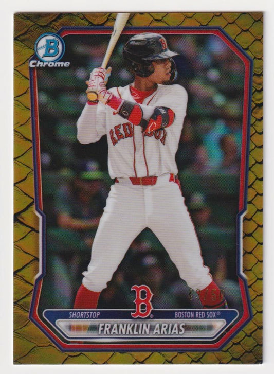 2026 Bowman Chrome GOLD REPTILIAN REFRACTOR/50 Franklin Arias Red Sox #BCP-27