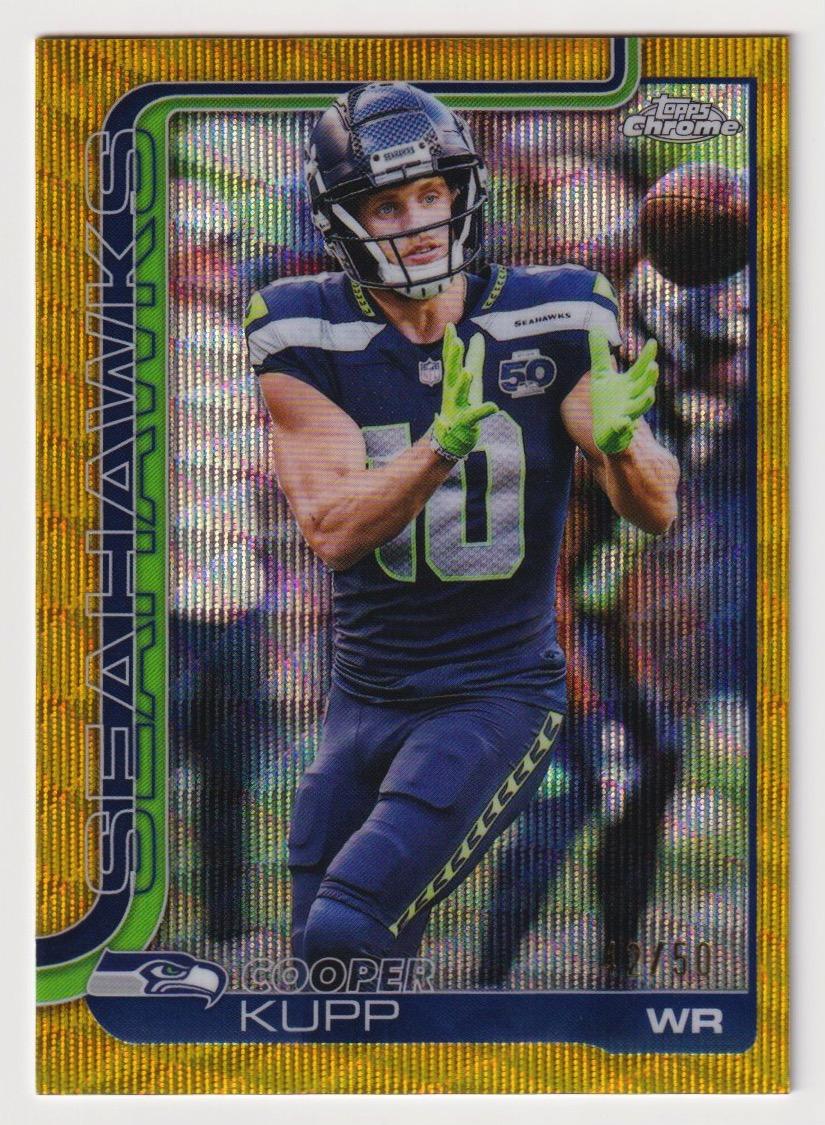 2025 Topps Chrome #271 Cooper Kupp Gold Wave Refractor #/50