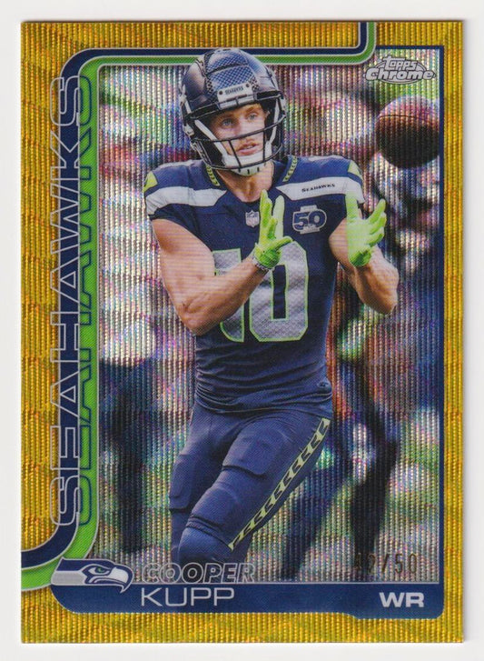 2025 Topps Chrome #271 Cooper Kupp Gold Wave Refractor #/50