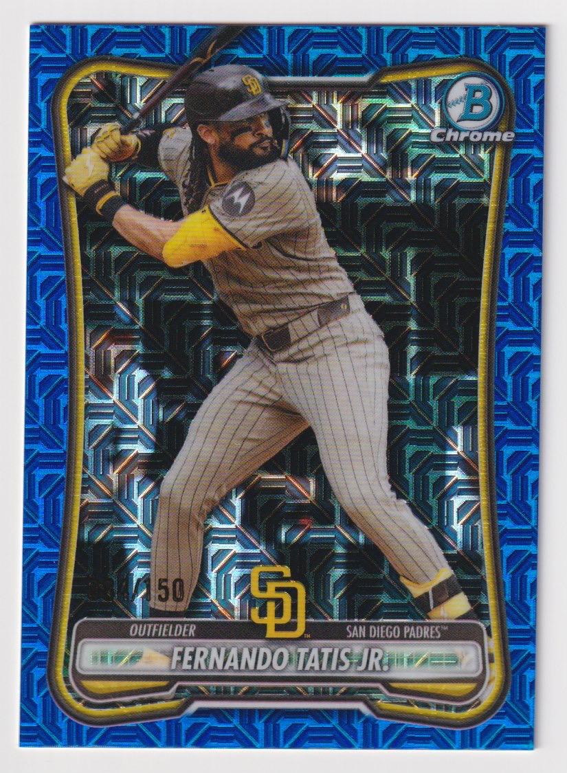 2026 Bowman #47 Fernando Tatis Jr. Chrome Mojo Blue Refractors #/150