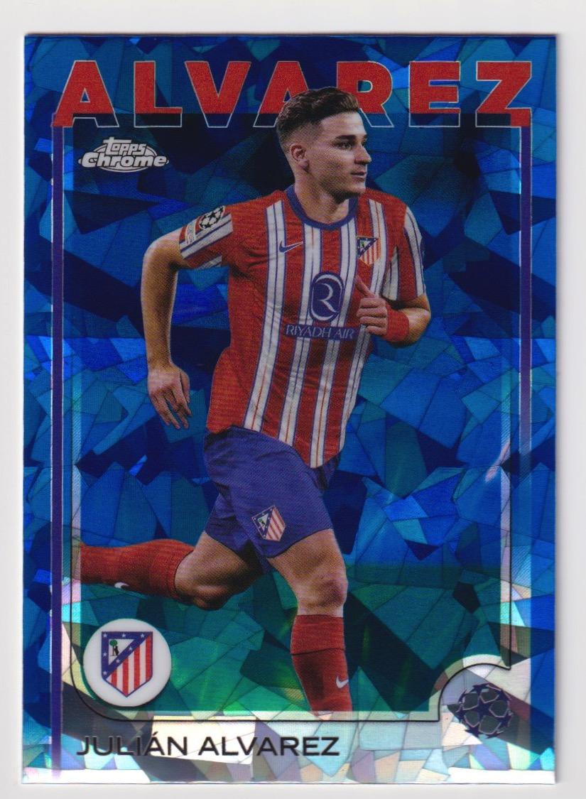 2024-25 Topps Chrome UEFA Sapphire Julian Alvarez Atlético Madrid #171 Parallel
