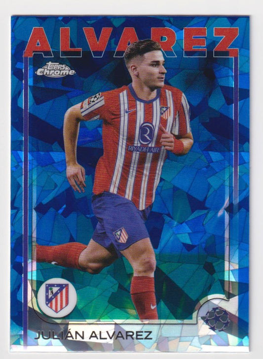 2024-25 Topps Chrome UEFA Sapphire Julian Alvarez Atlético Madrid #171 Parallel