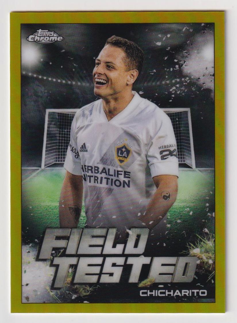 2022 Topps Chrome MLS #FT-8 Chicharito Field Tested Gold #/50