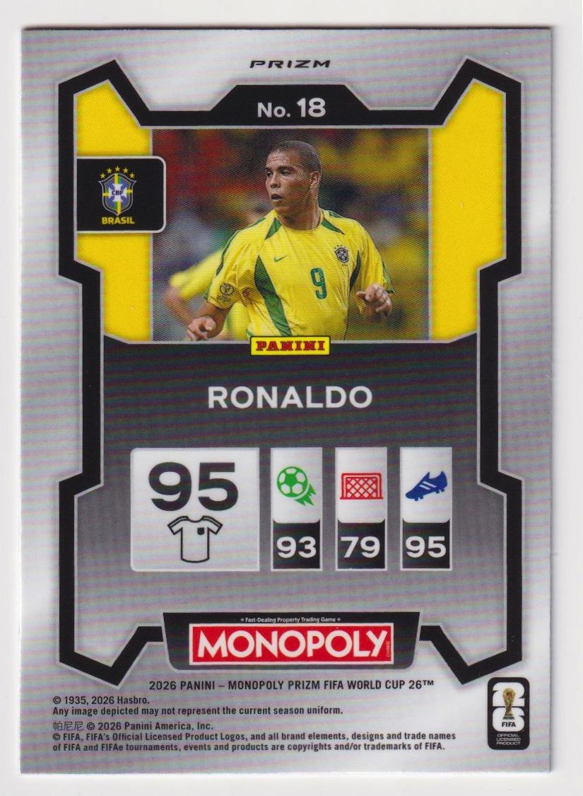 Ronaldo 2026 Panini Prizm Monopoly World Cup #18 Four Corners Blue Wave