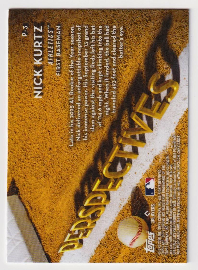 2026 Topps Chrome #P-3 Nick Kurtz Perspectives
