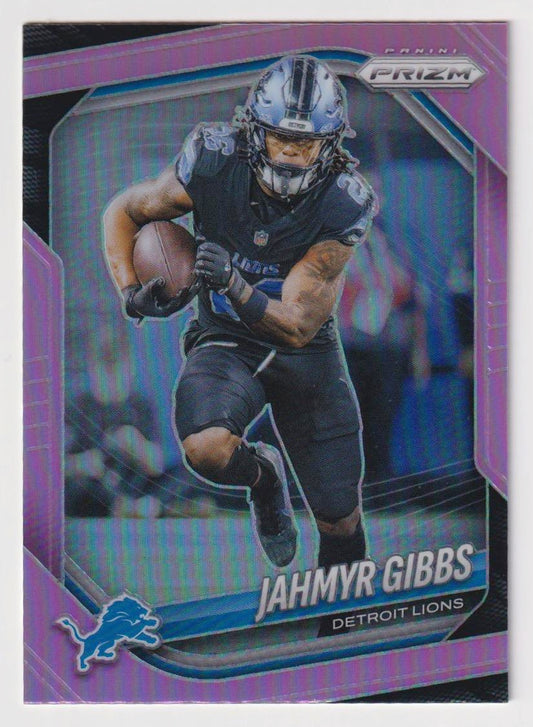 2025 Panini Prizm #74 Jahmyr Gibbs Pink