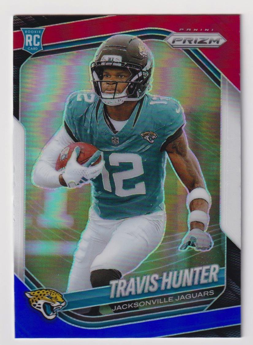 2025 Panini Prizm #301 Travis Hunter Red White and Blue