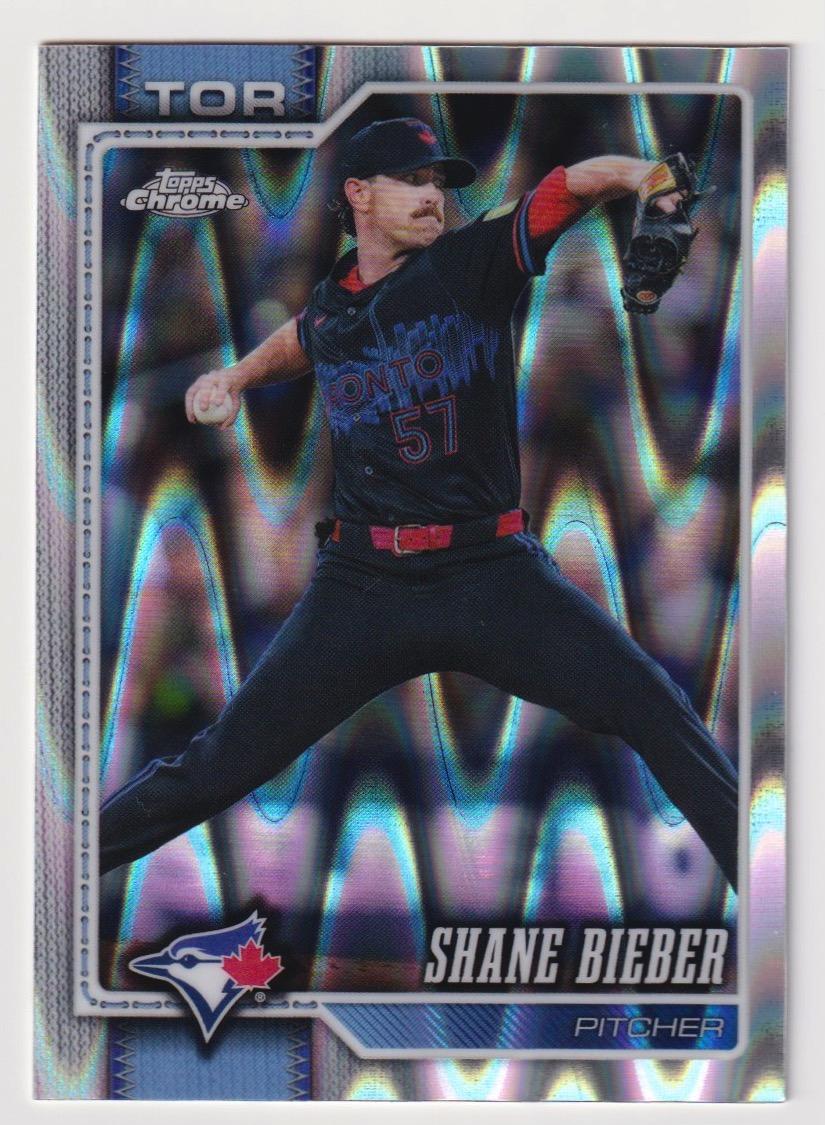 2026 Topps Chrome #21 Shane Bieber Raywave Refractors