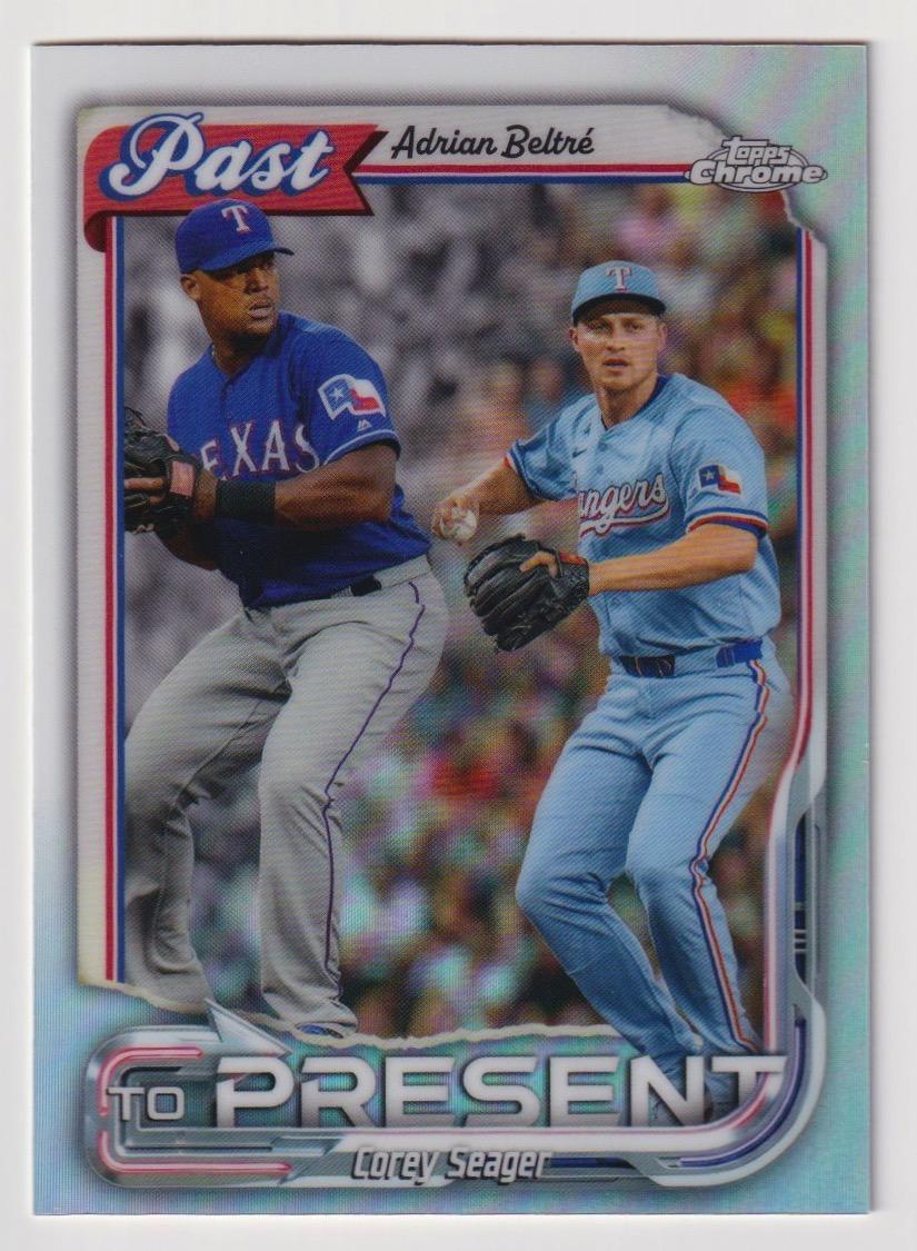 2026 Topps Chrome #PTP-19 Adrian Beltré / Corey Seager Past to Present