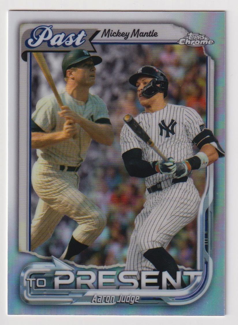 2026 Topps Chrome #PTP-1 Mickey Mantle / Aaron Judge Past to Present