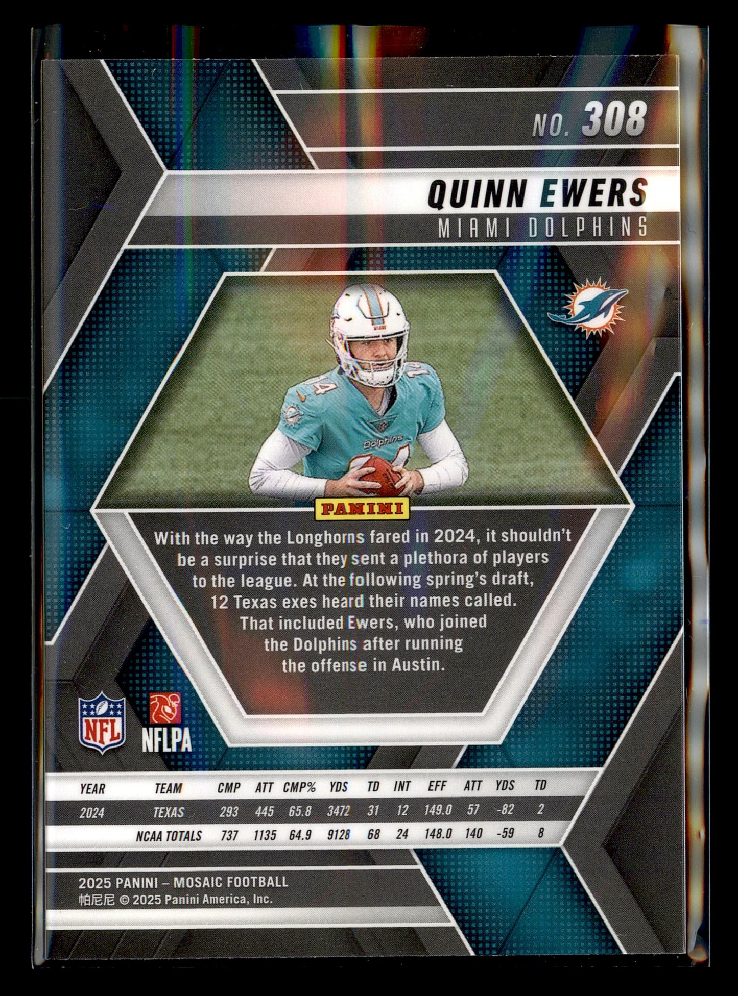 2025 Panini Mosaic #308 Quinn Ewers