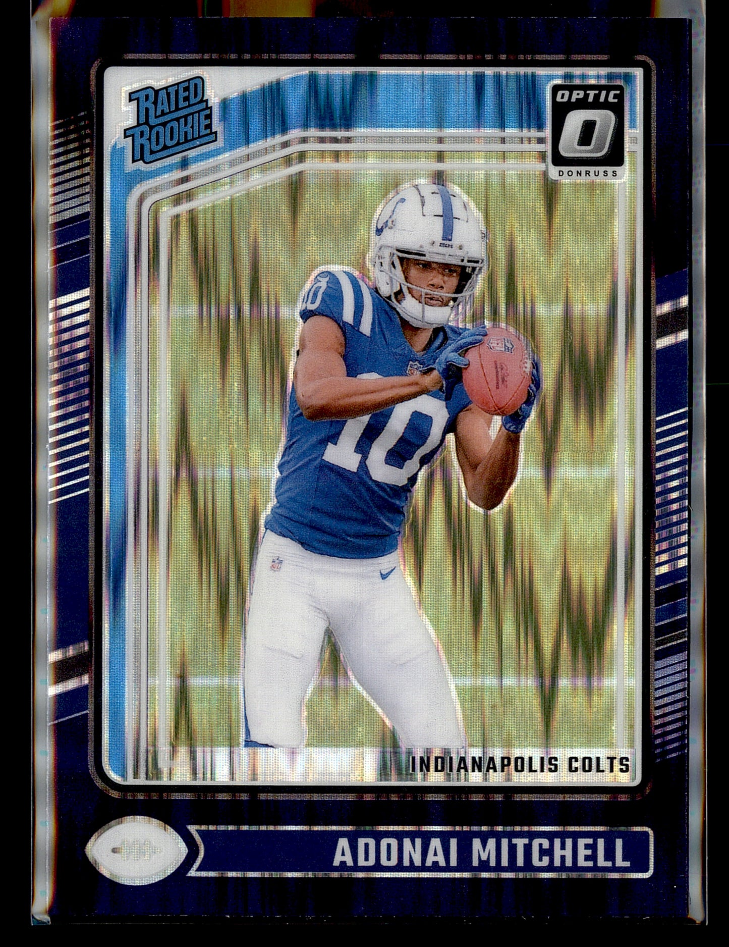2024 Donruss Optic #203 Adonai Mitchell Purple Shock