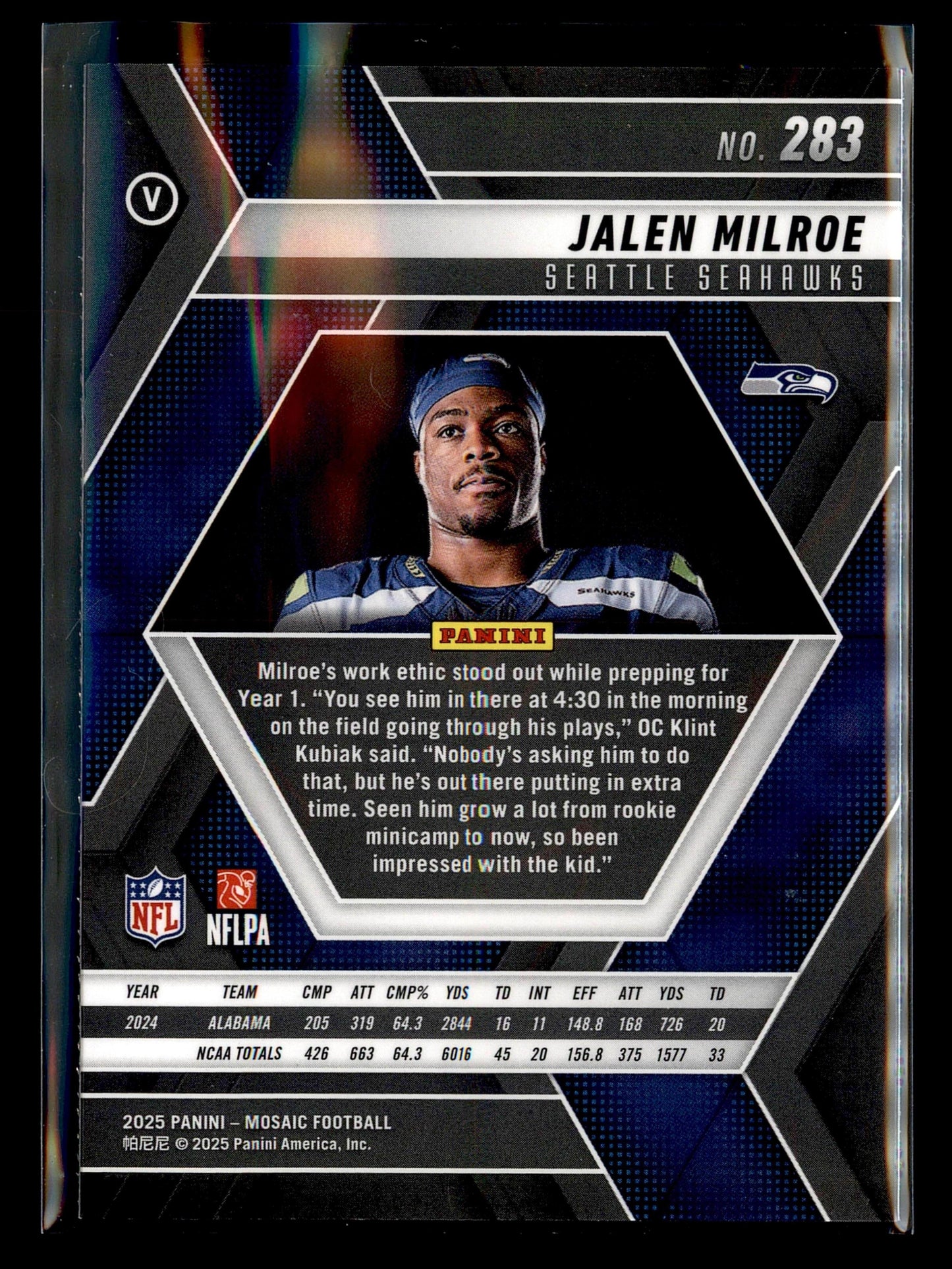 2025 Panini Mosaic #283 Jalen Milroe