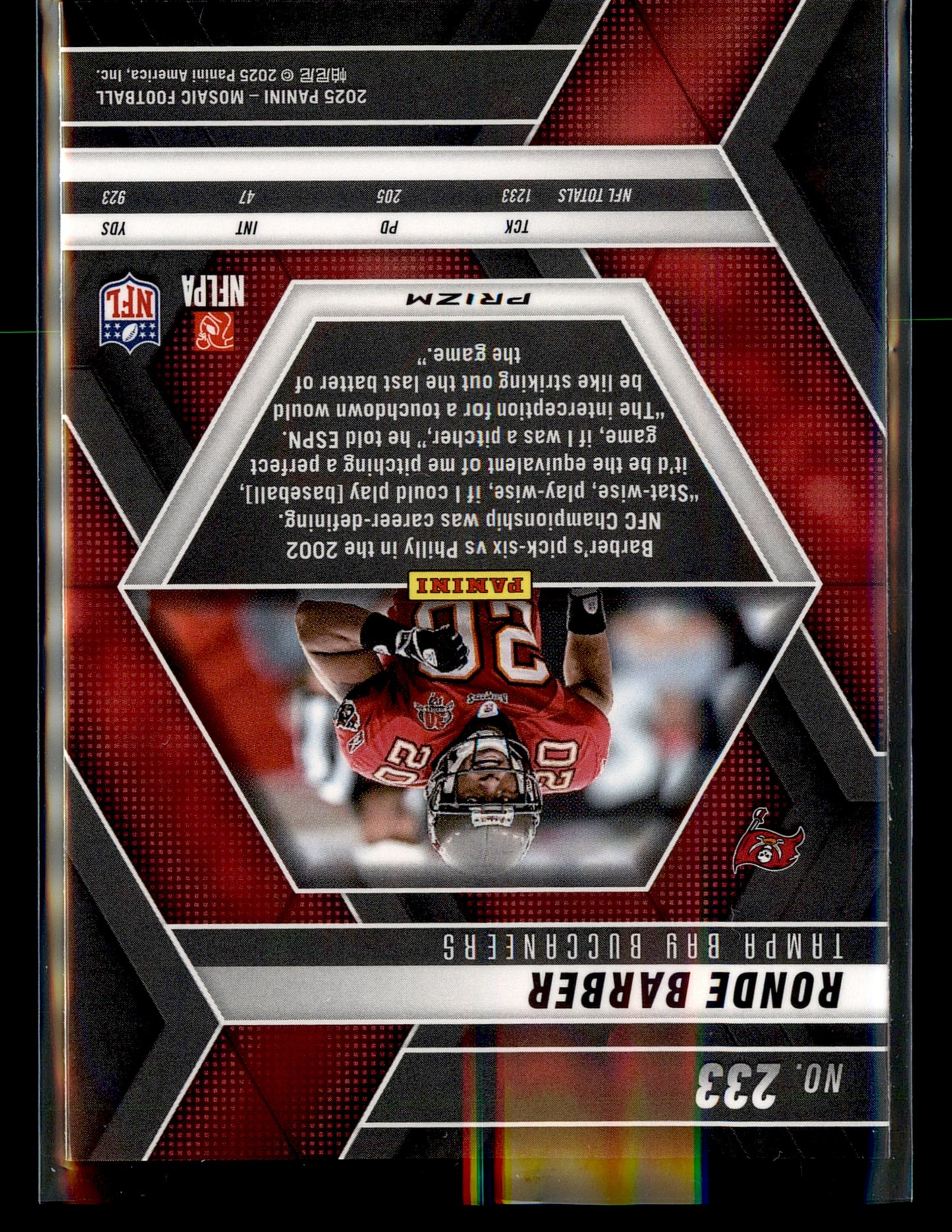 2025 Panini Mosaic #233 Ronde Barber Silver