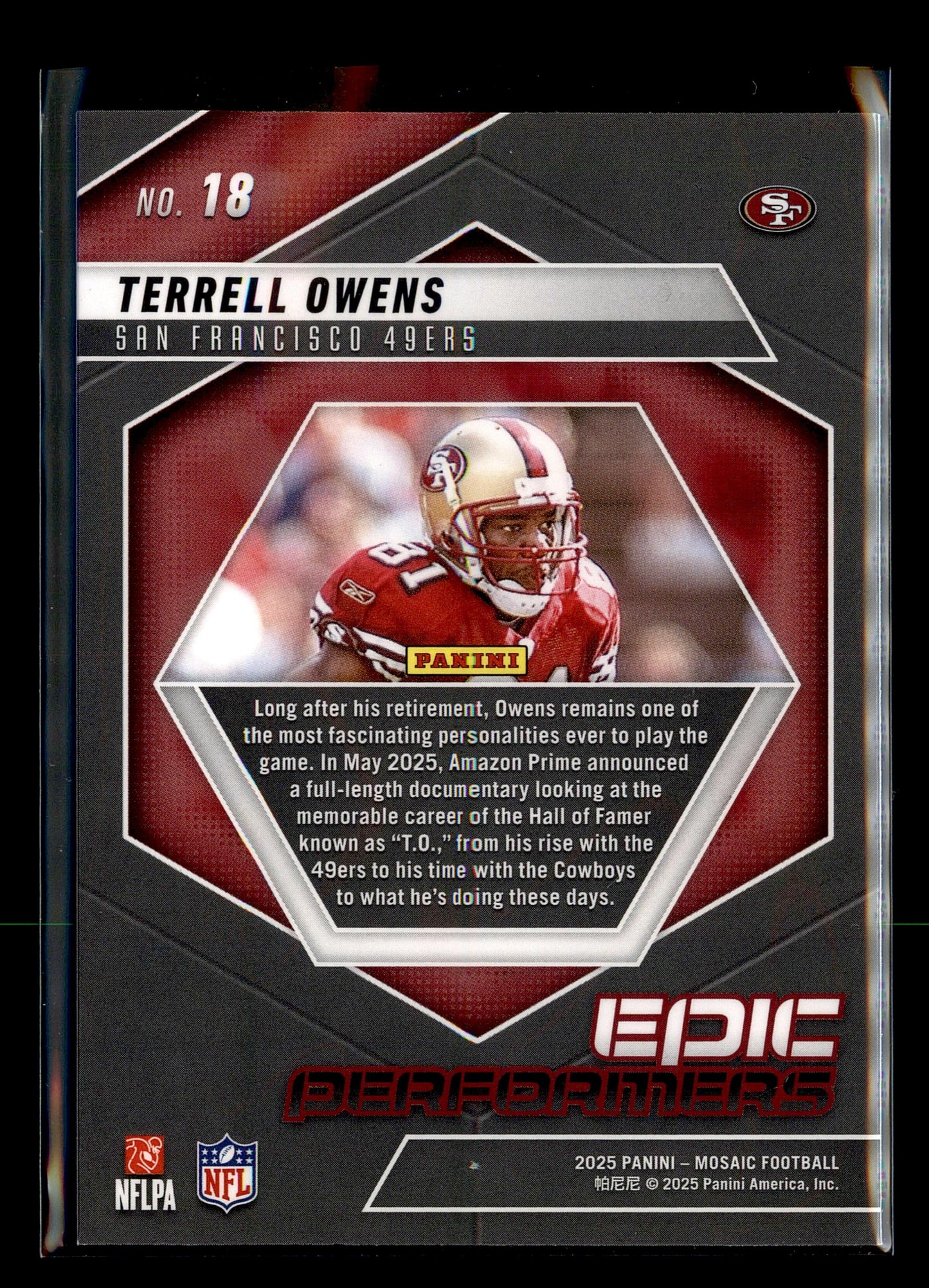 2025 Panini Mosaic #18 Terrell Owens Epic Performers