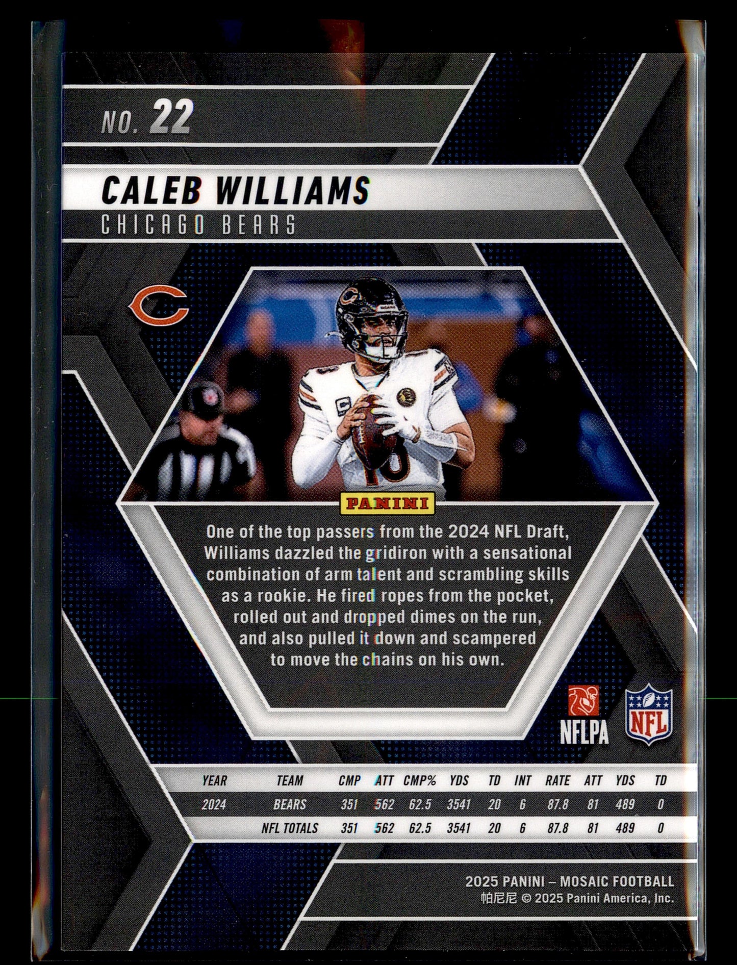2025 Panini Mosaic #22 Caleb Williams