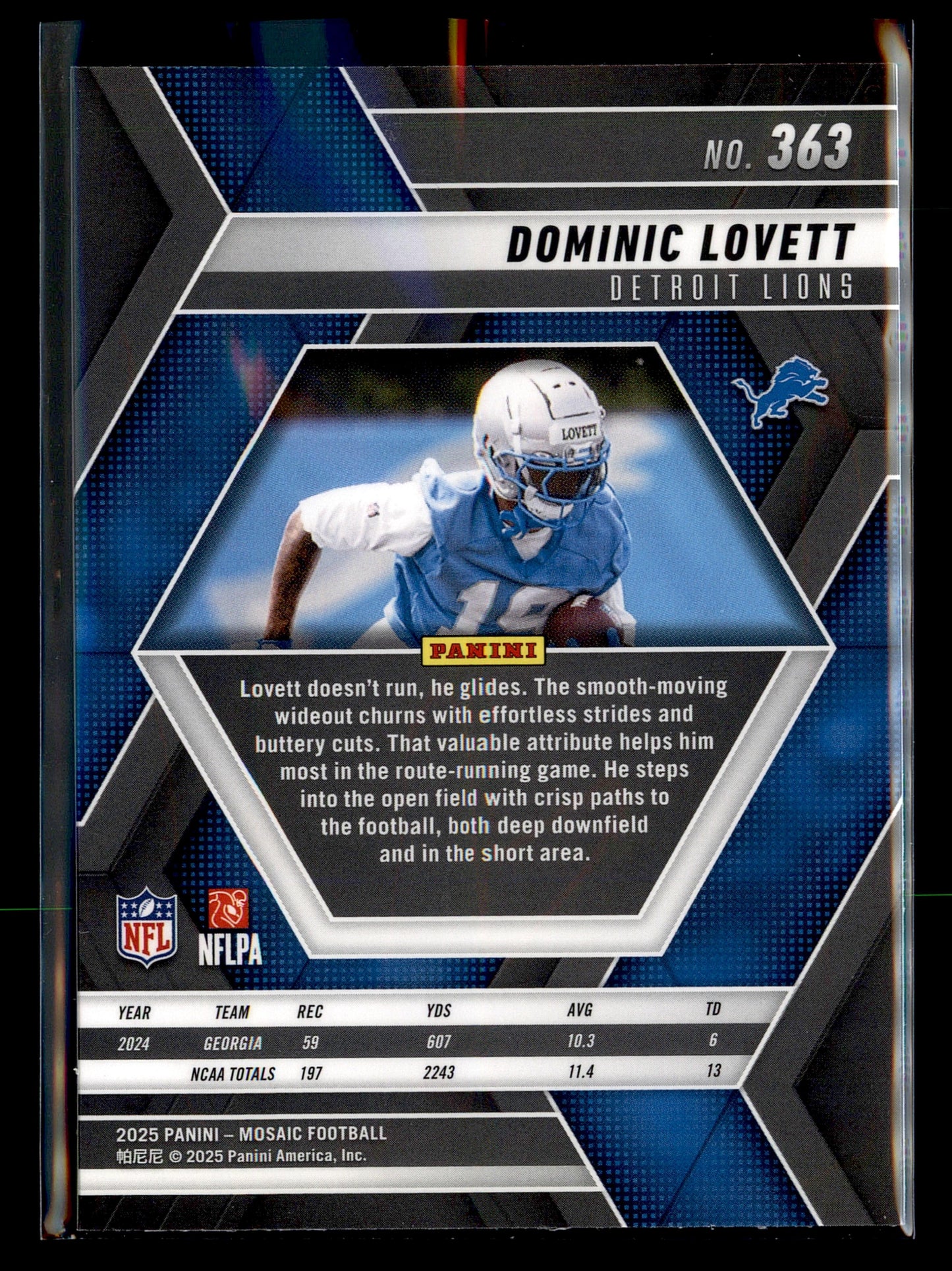 2025 Panini Mosaic #363 Dominic Lovett