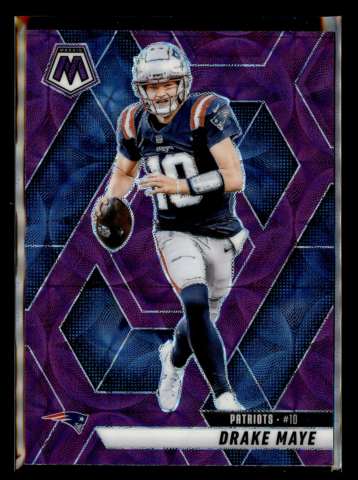 2025 Panini Mosaic #28 Drake Maye Purple Scope