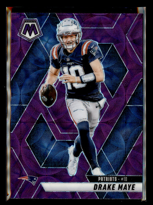 2025 Panini Mosaic #28 Drake Maye Purple Scope