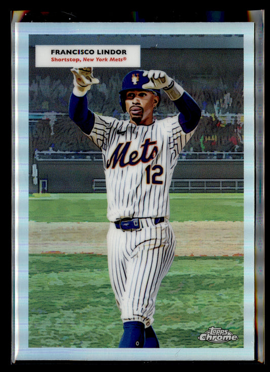 2025 Topps Chrome Platinum 1955 Double Headers #55DH-5 Lindor Mike Piazza