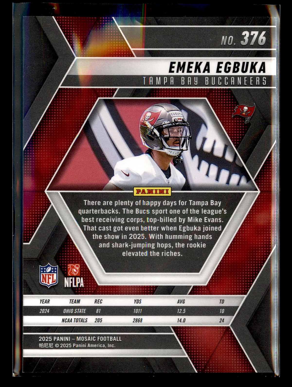 2025 Panini Mosaic #376 Emeka Egbuka