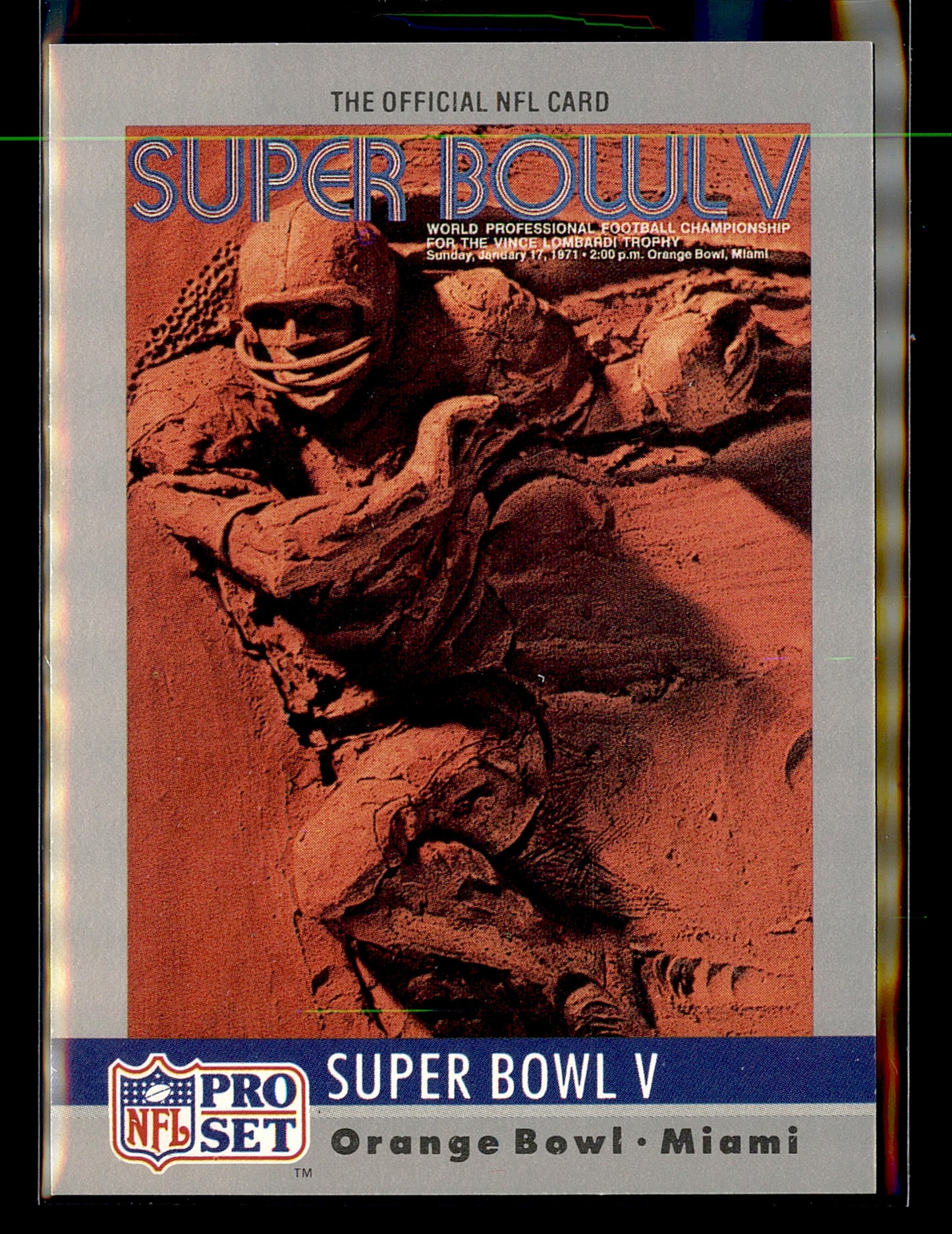 1990 Pro Set #5 Super Bowl V Super Bowl Collectibles