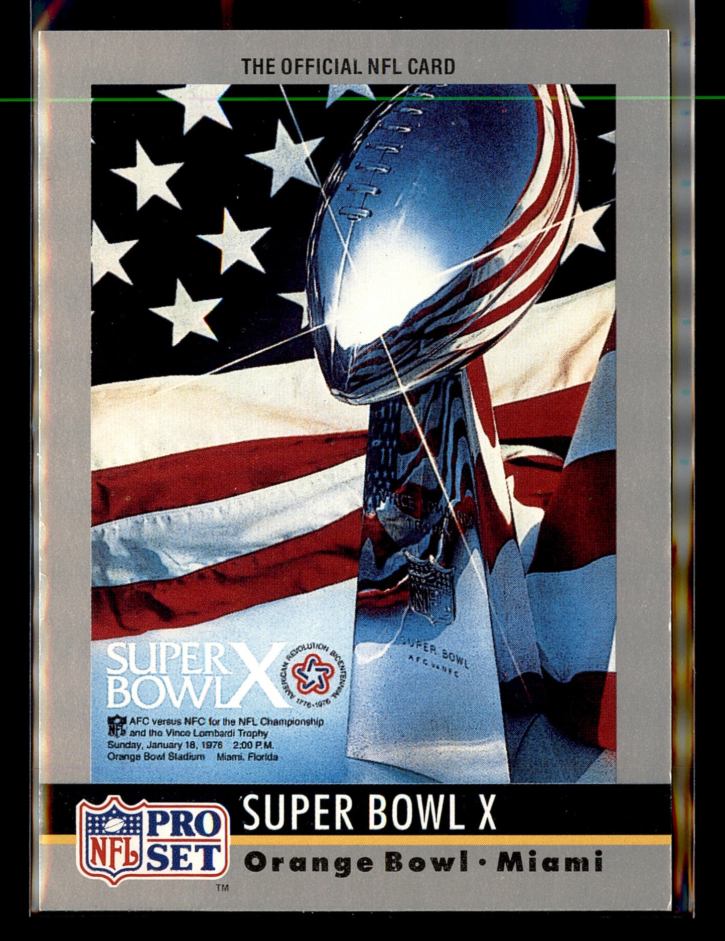 1990 Pro Set #10 Super Bowl X Super Bowl Collectibles