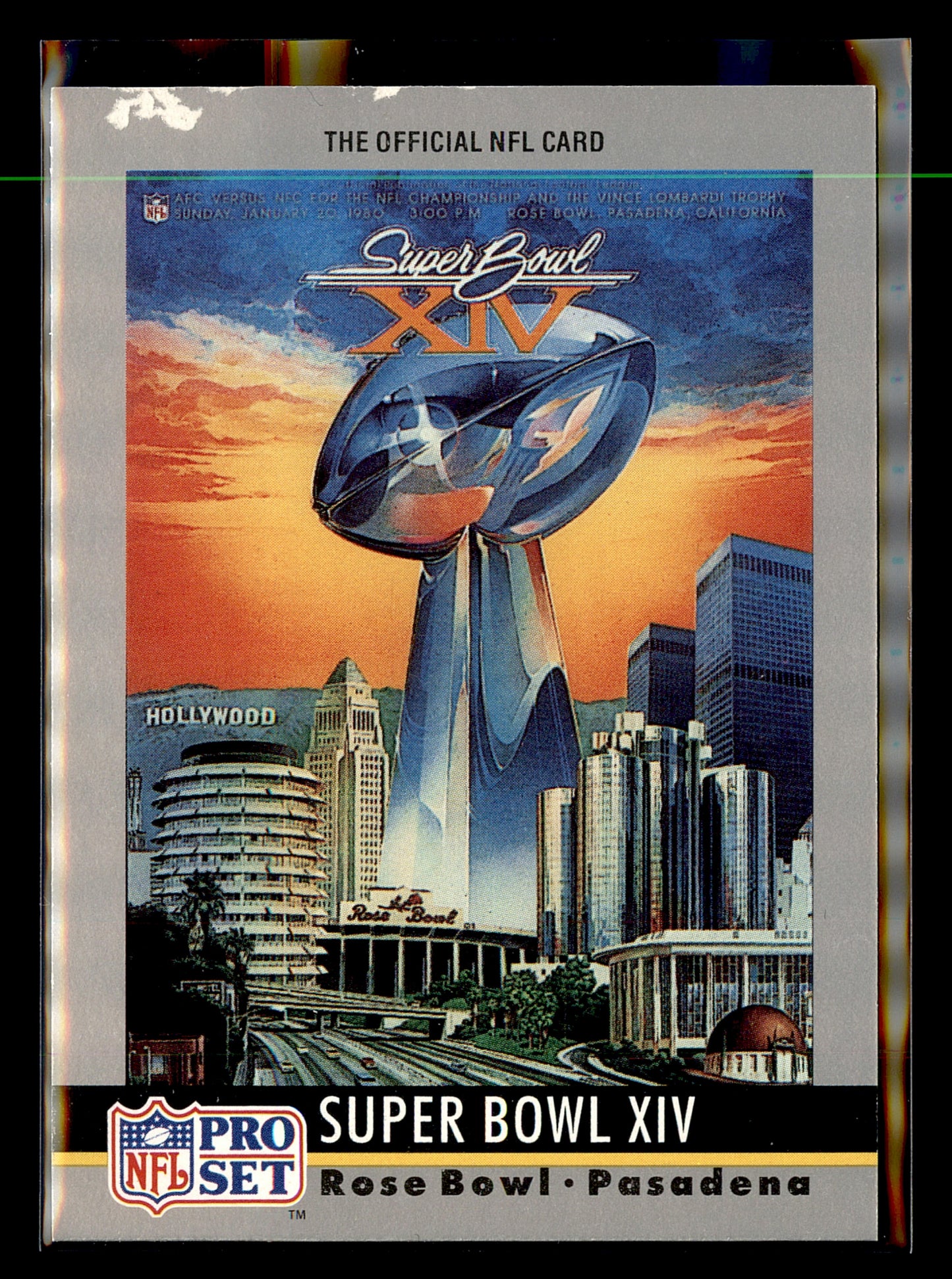 1990 Pro Set #14 Super Bowl XIV SBXIV Super Bowl Collectibles