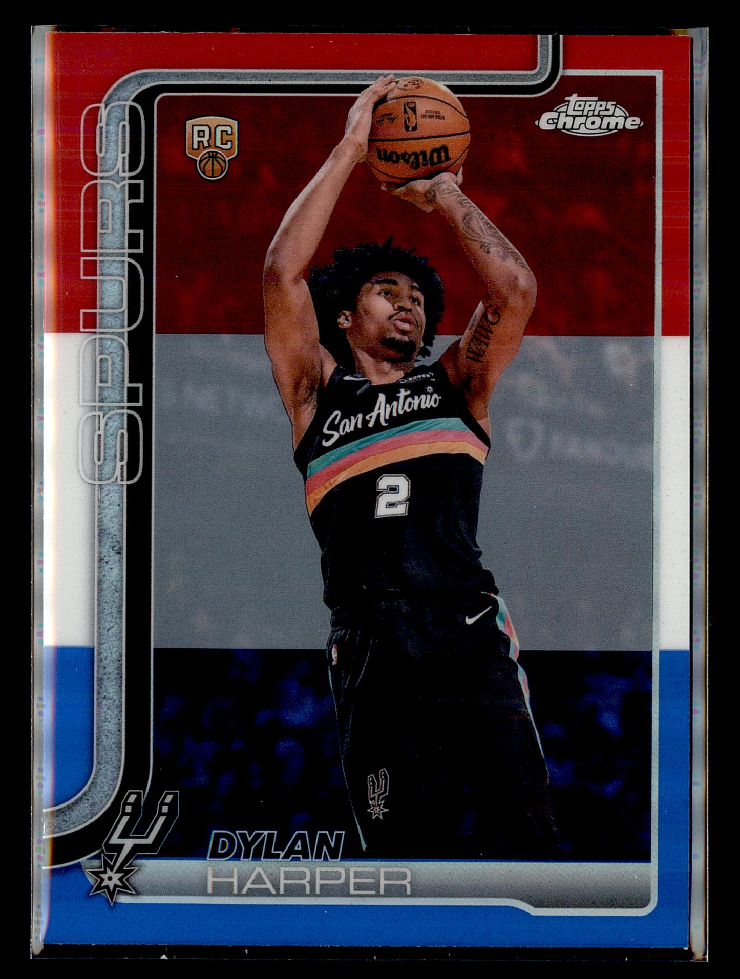 2026 Topps Chrome Update - Dylan Harper #152 Red White & Blue Refractor (RC)