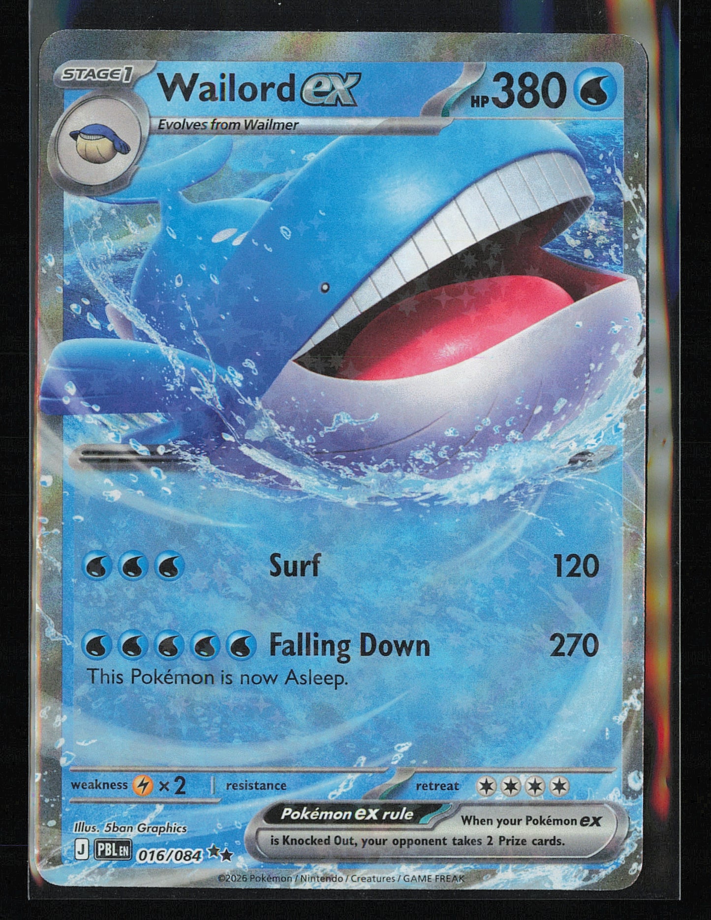 ME05: Pitch Black #016/084 Wailord ex