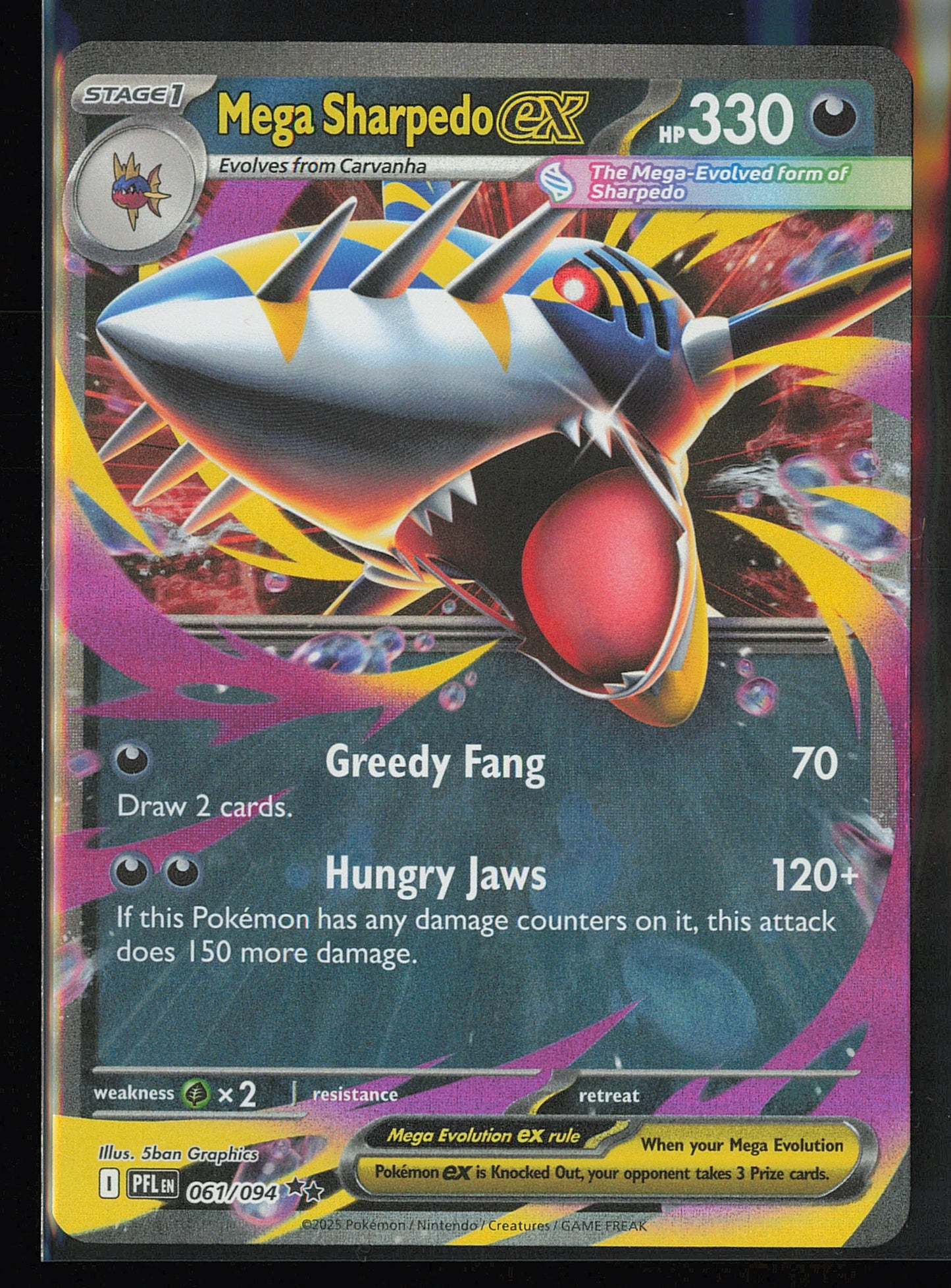 ME02: Phantasmal Flames #061/094 Mega Sharpedo ex