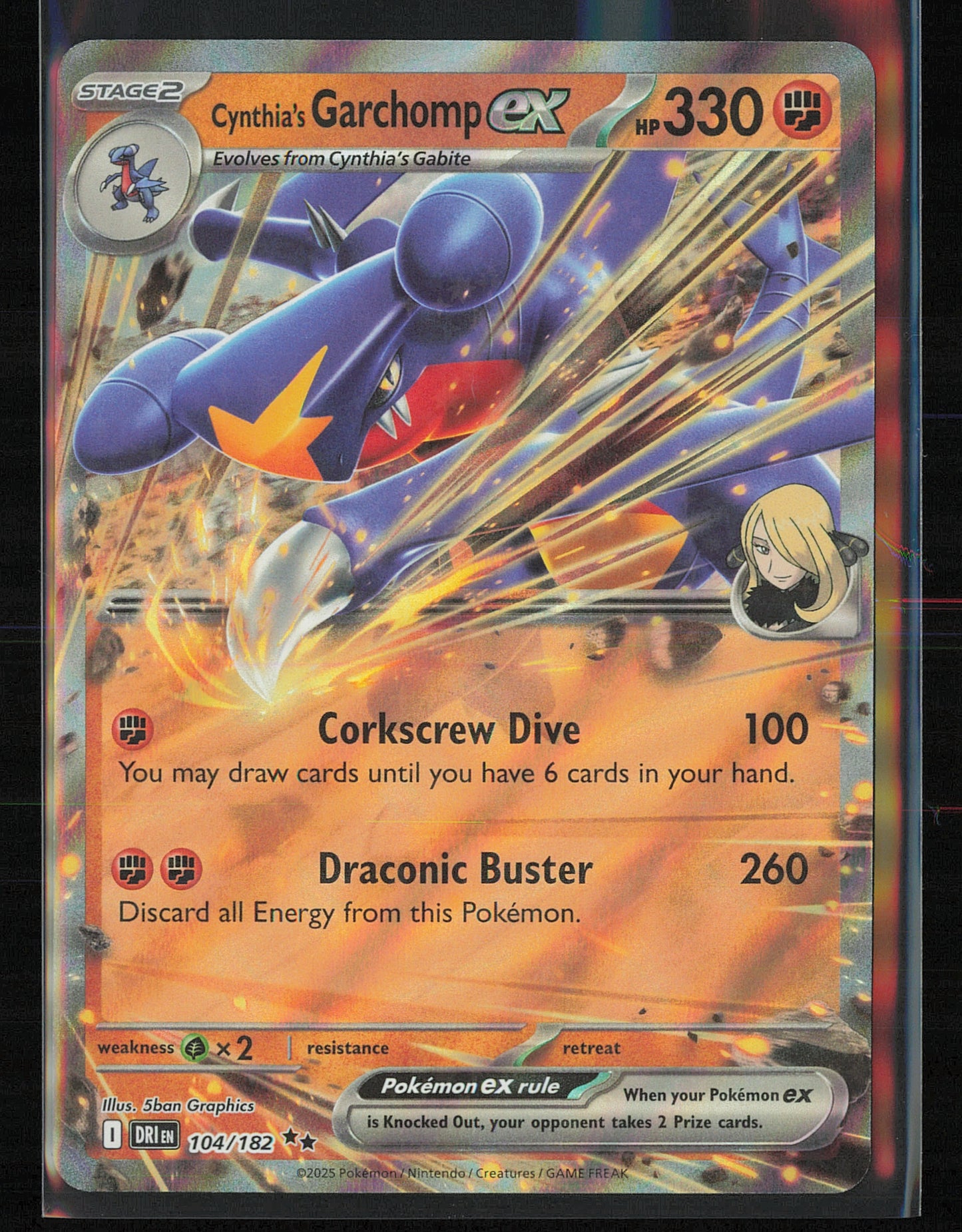 SV10: Destined Rivals #104/182 Cynthia's Garchomp ex