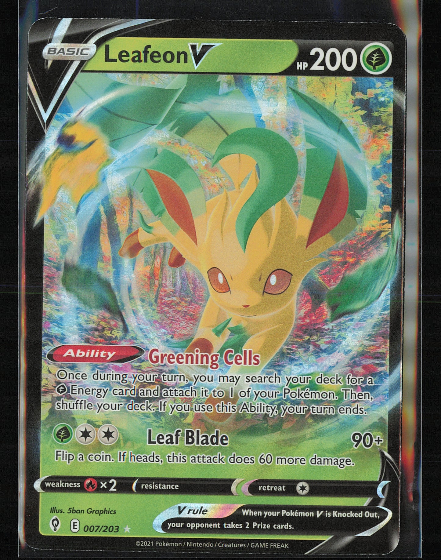 SWSH07: Evolving Skies #007/203 Leafeon V